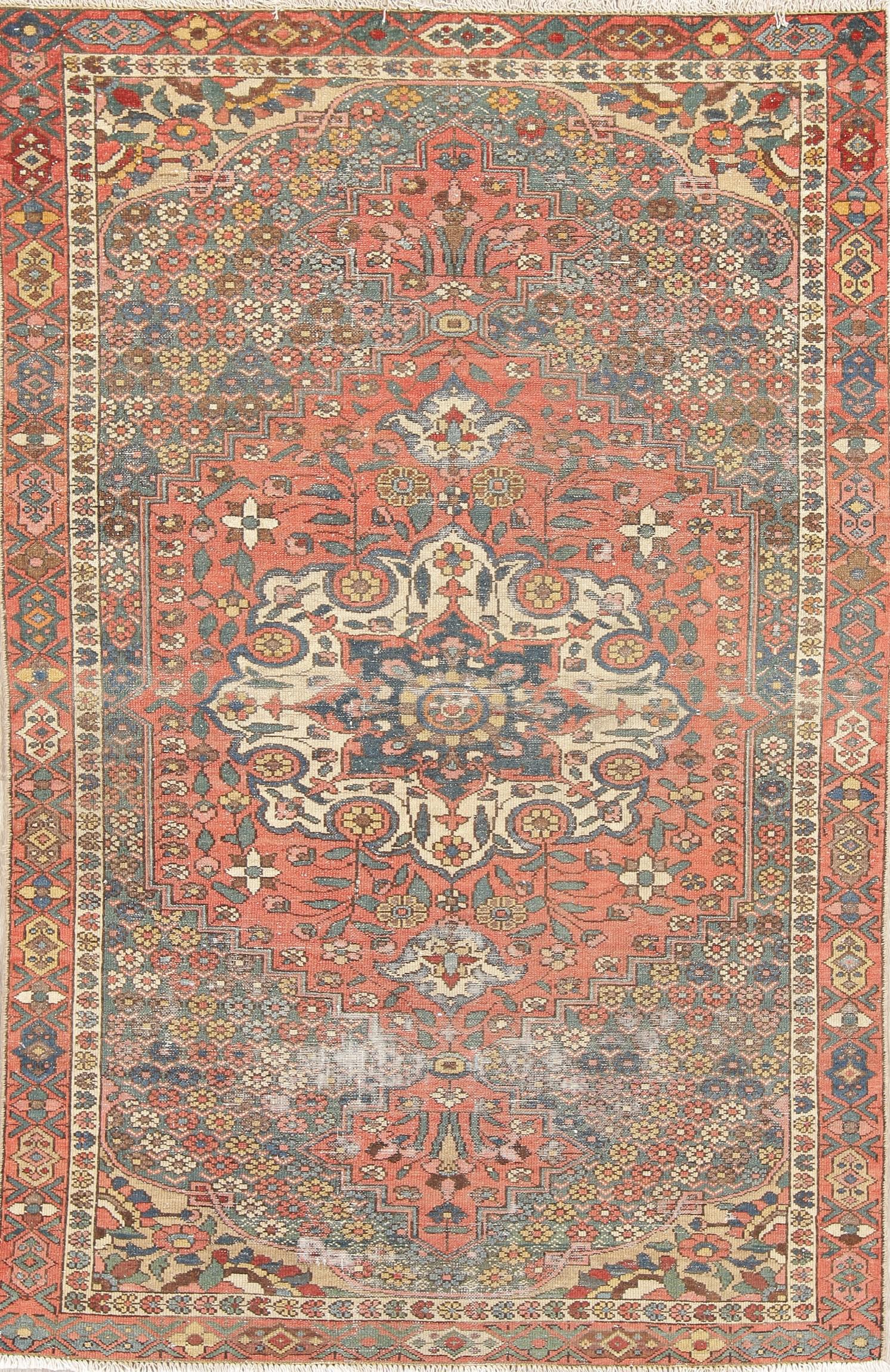 Antique Bakhtiari Persian Rug 4x7 (1 of 20)