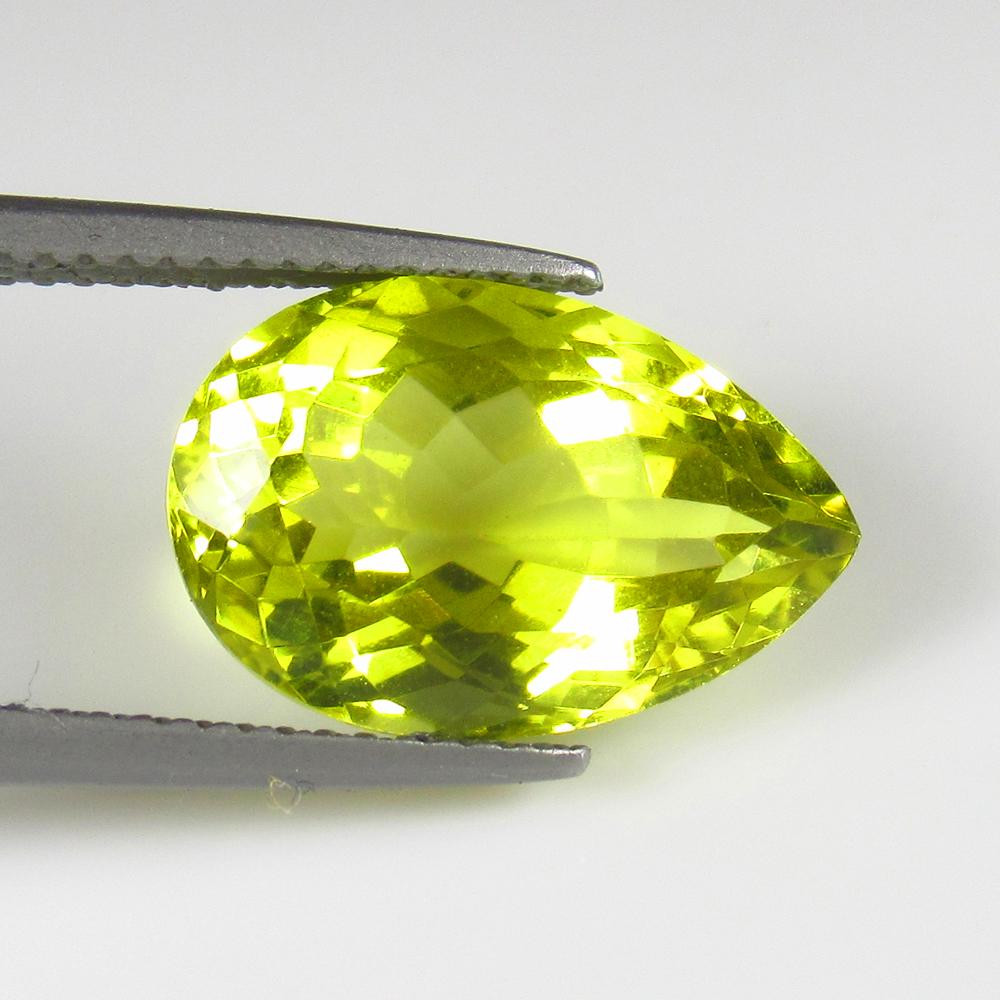 Natural Lemon Quartz - 6.91 Ct: No Reserve! Title: Natural Lemon Quartz - 6.91 Ct Title: Africa Weight: 6.91 Size/Dimensions: 15.0 x 10.0 x 8.0 mm Additional Information: Pieces : 1 No's / Shape : Pear Cut / Color : Yellowish Green 
