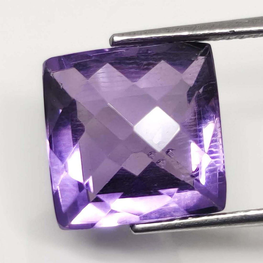 6.40 ct "AAA Grade" Natural Purple Amethyst Checkboard Cut (1 of 3)