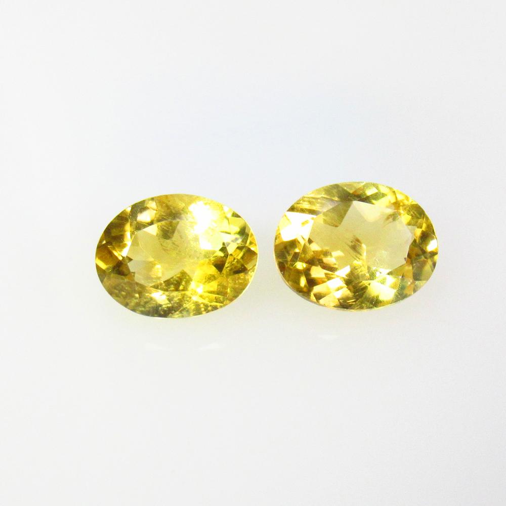 3.32 Ctw Natural Yellow Citrine Oval Pair (1 of 2)