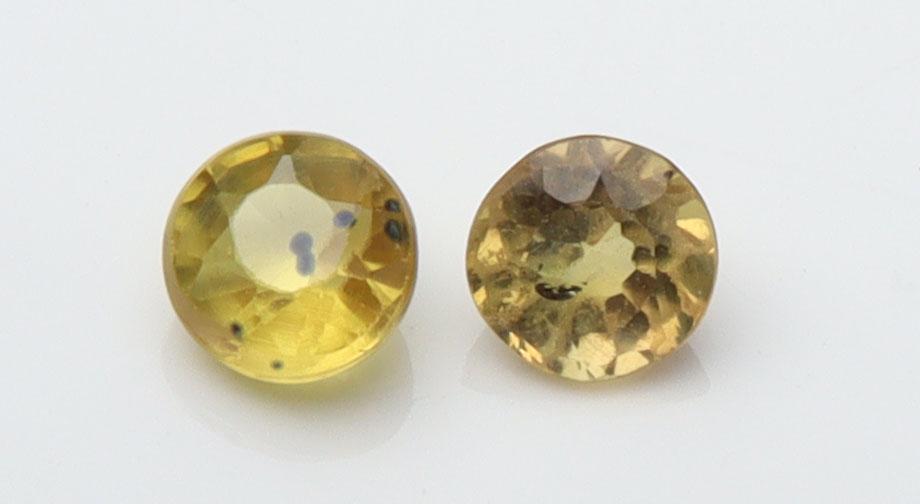 0.68 Cts Natural Yellow Sapphire Set (1 of 4)