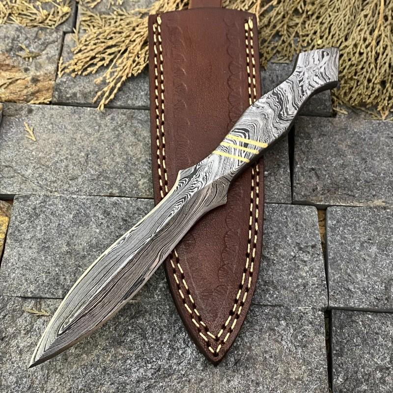 Exclusive handmade work hunting damascus steel knife (1 of 6)