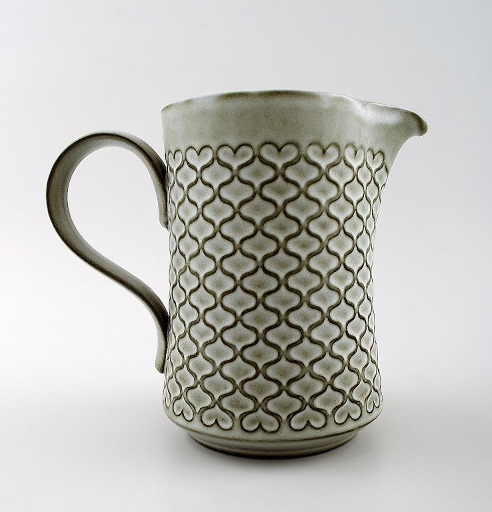 Bing & Grondahl No 442 Milk jug. B & G Grey Cordial Quistgaard Nissen Kronjyden stoneware. (1 of 5)