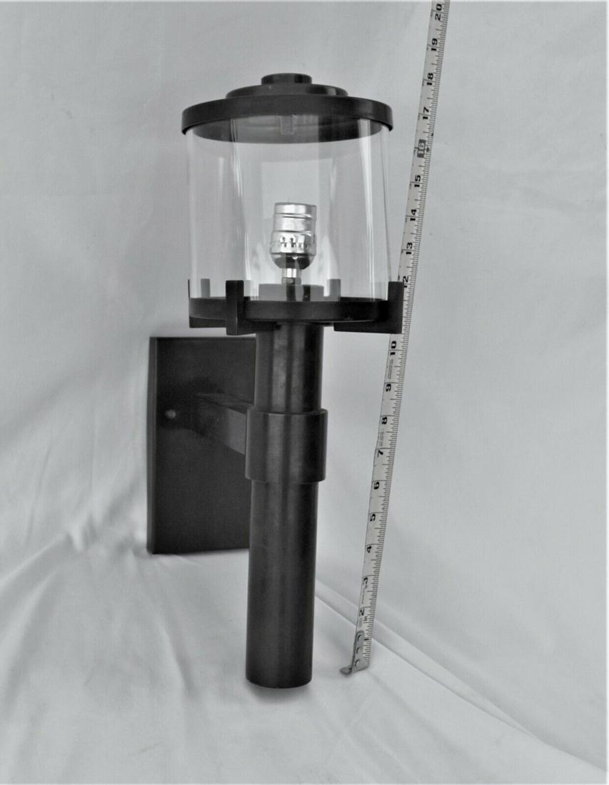 Wall Sconce ,Solid Brass ,glass shade after J Pertzel Bronze patina (1 of 7)