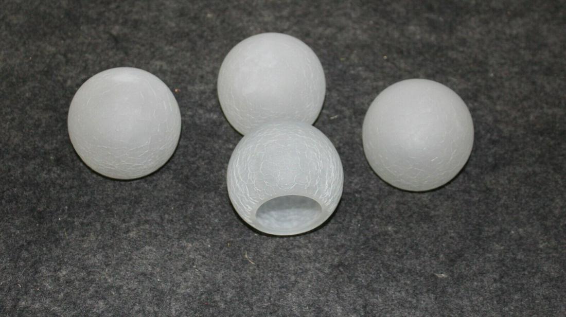 Glass globes ,Crinkle glass ,small for lamps (1 of 9)