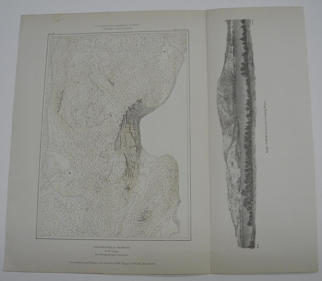 Topographical Drawing... (Eagle Cliff, Mt. Desert Id. Maine) (1 of 2)