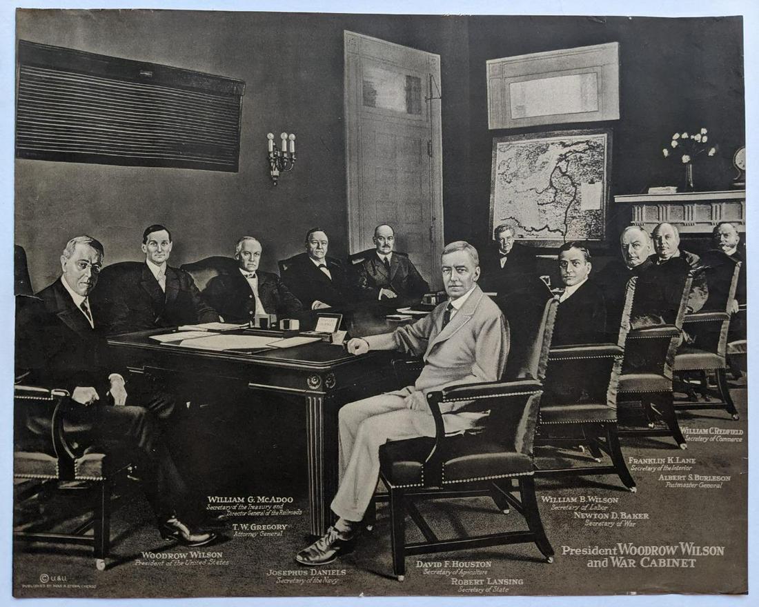 OLD ca. 1920 US PRESIDENT WOODROW WILSON WWI WAR MEMBERS