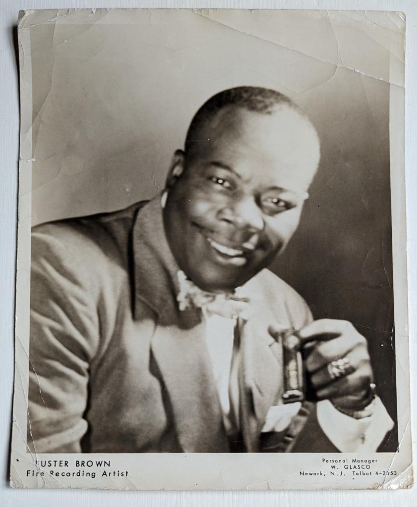 ca.1950s PHOTO BLACK AFRICAN AMERICAN BLUES SINGER BUSTER BROWN Fire Records (1 of 2)