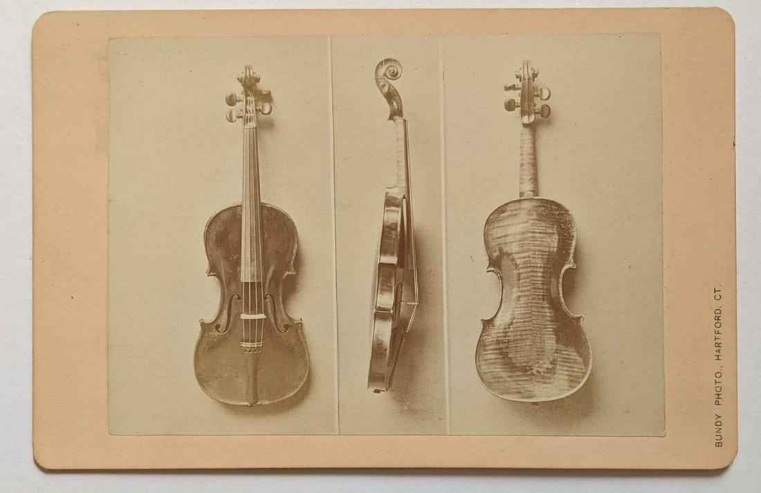 ca. 1880s SCARCE PHOTOGRAPH COLLAGE STRADIVARIUS VIOLIN Cabinet Card HARTFORD CT: ca. 1880s SCARCE PHOTOGRAPH COLLAGE STRADIVARIUS VIOLIN Cabinet Card HARTFORD CT ca. 1880s SCARCE PHOTOGRAPH COLLAGE STRADIVARIUS VIOLIN Cabinet Card HARTFORD CT Description Circa 1880s Antique Cabine