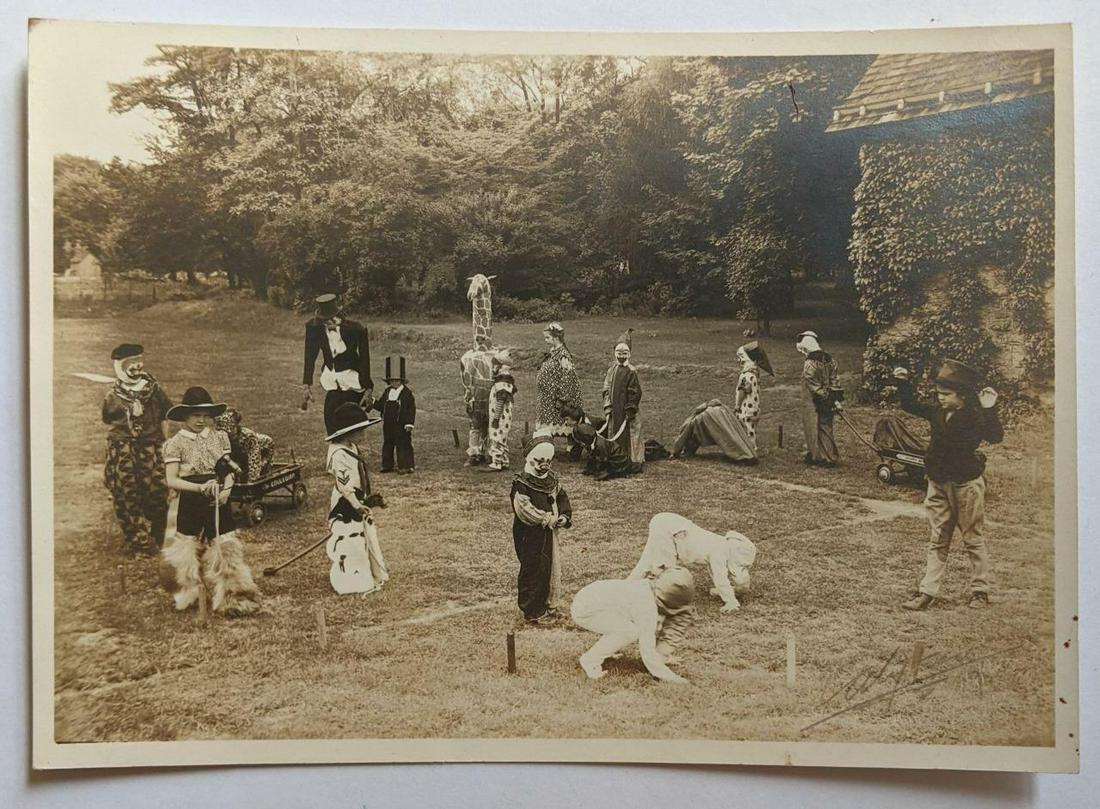 ART PHOTO SIGNED MYERS 1935 CHILDREN ELABORATE CIRCUS COSTUME s Ringmaster CLOWN (1 of 3)