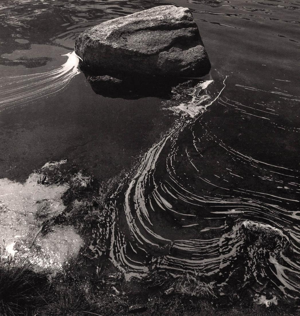 ANSEL ADAMS - Rock and Foam, Tenaya lake, c 1960: Artist: ANSEL ADAMS Print Title: Rock and Foam, Tenaya lake, c 1960 Medium: Double Impression Photolithograph Printed 1970â€™s in the US Image Size: approx. 10 x 12” Ansel Easton Adams (19