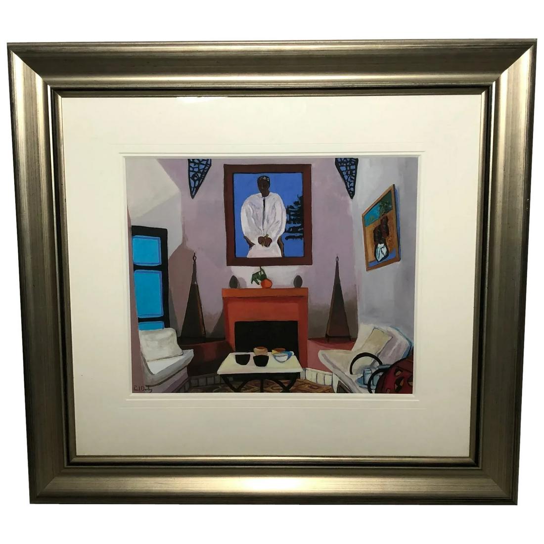 Contemporary Painting Title The Portrait Home Interior Scene Listed Paul Darby (1 of 19)