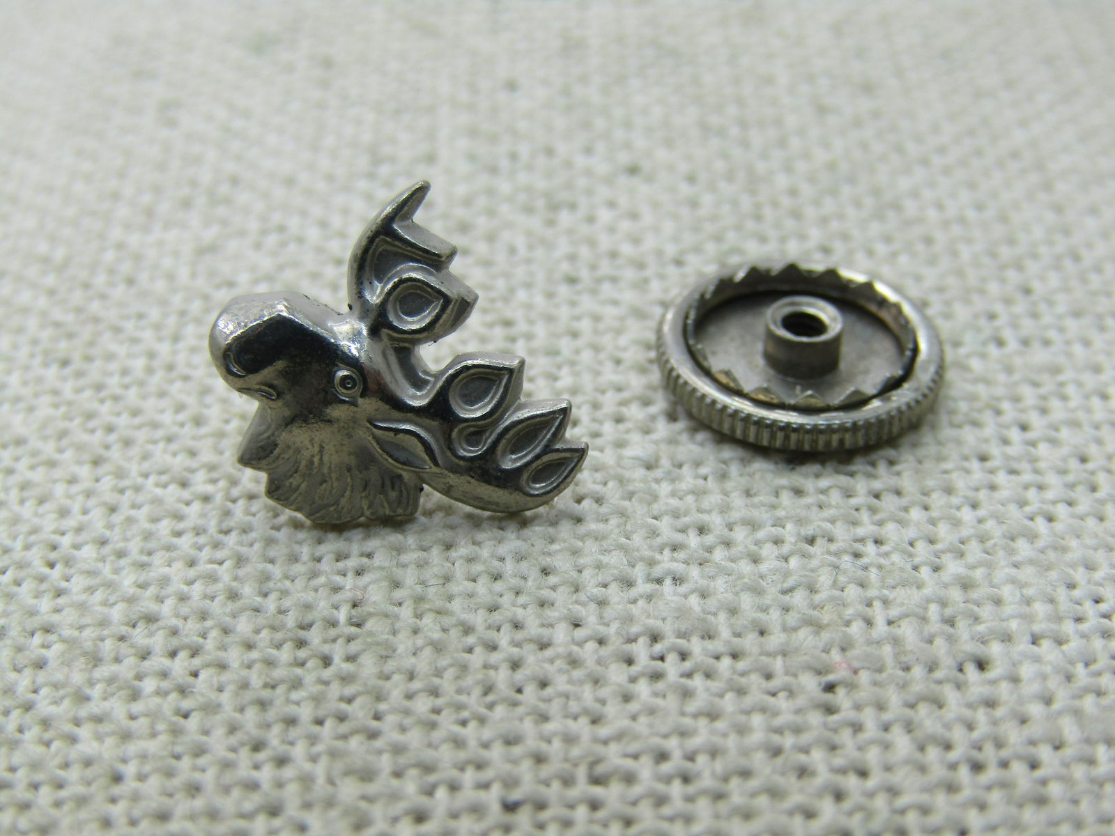 Vintage Sterling Order of the Moose Lapel Pin, Screw Back Mar 08