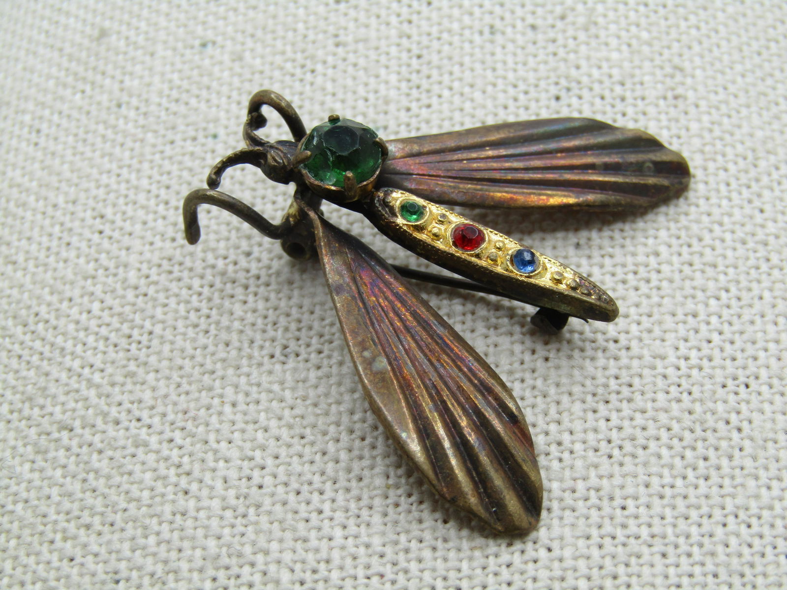 Vintage Early 1900's Fly Brooch, Rhinestones, 1910-1920's (1 of 4)