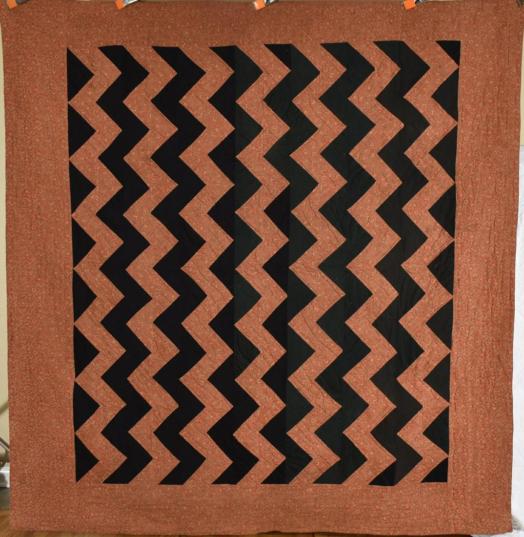 Graphic 1890's Double Zigzag Quilt (1 of 5)