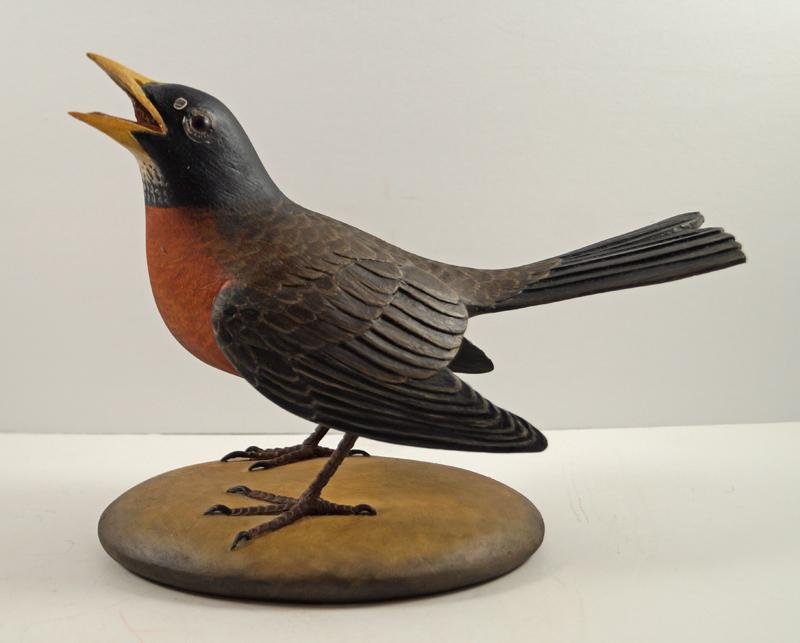 Life Size Robin Bird Wood Carving by Finney (1 of 13)
