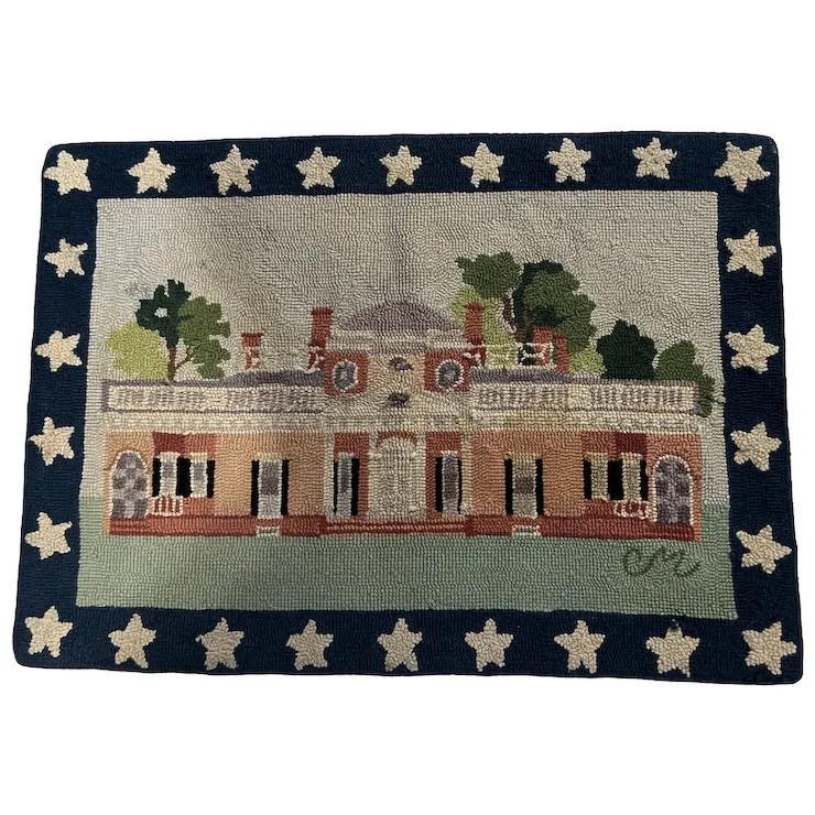 Vtg Claire Murray 100% Wool hook Rug Nantucket 28x40"1997 (1 of 6)