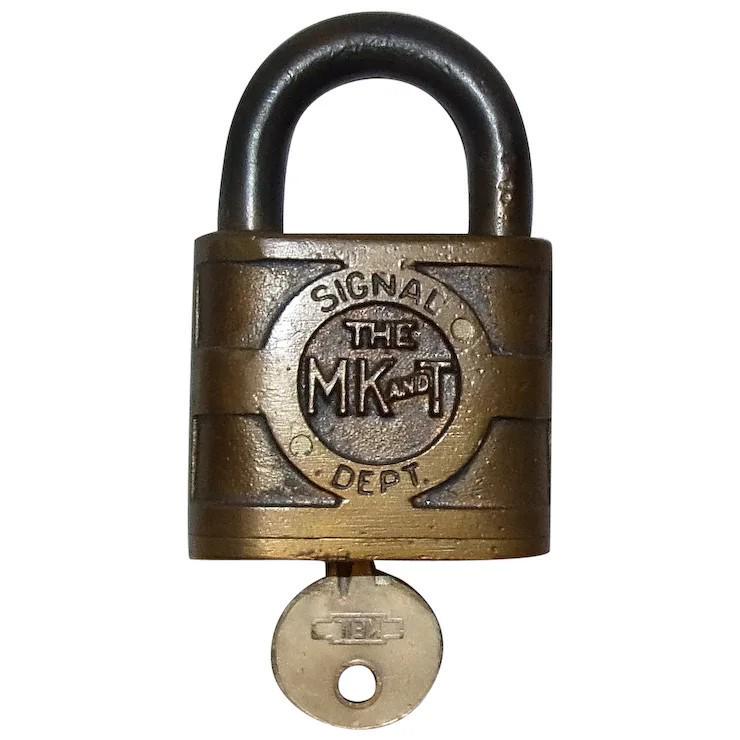 MKT Signal Department Lock, ca. 1920s-1930s (1 of 5)