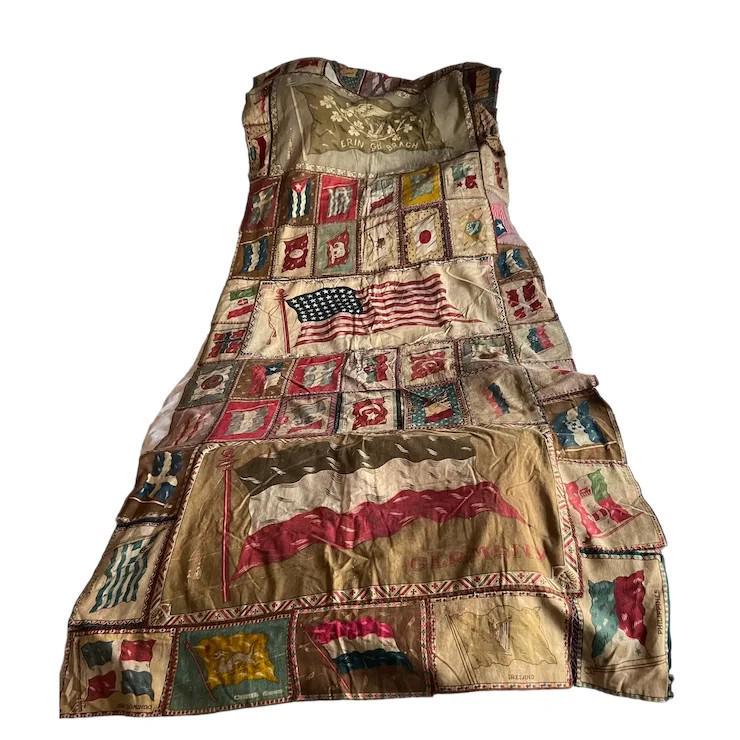 Antique Crazy Stitch Tobacco Flannels Quilt (1 of 13)