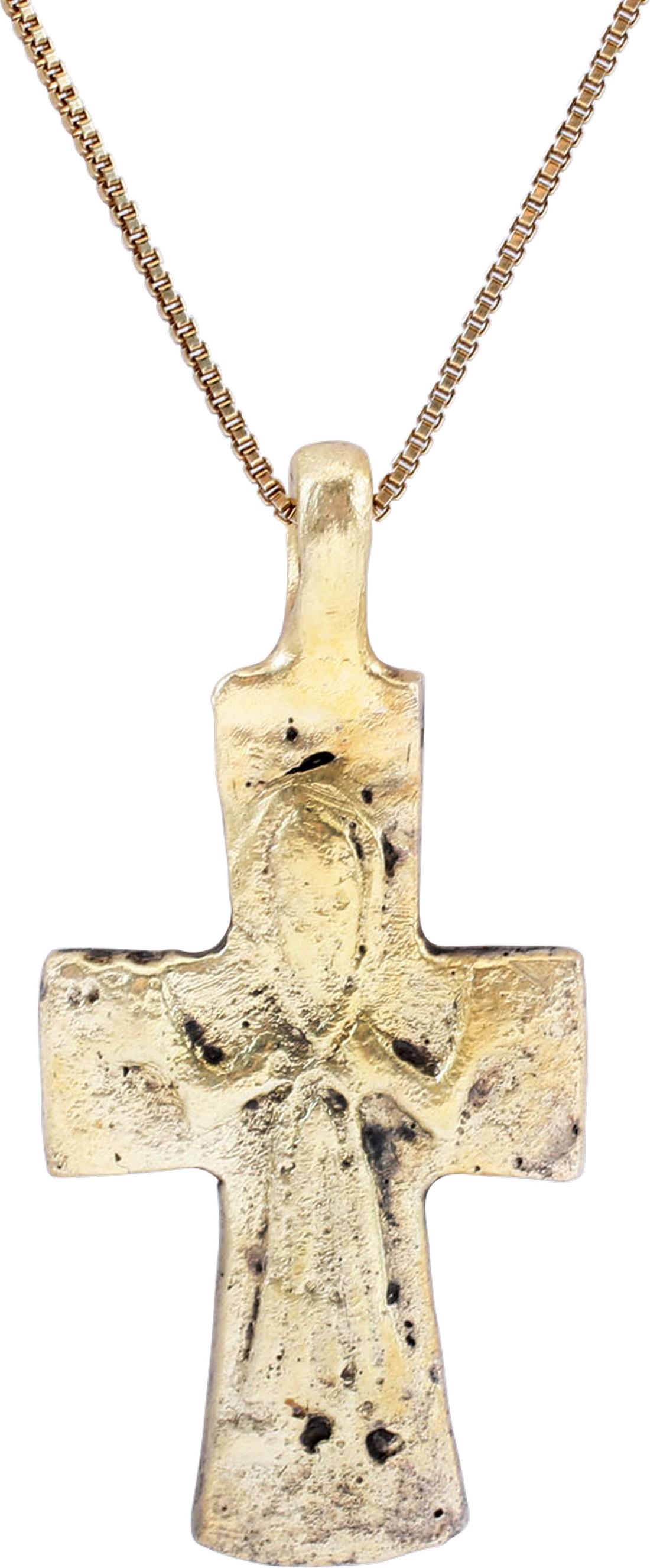 SUPERB MEDIEVAL PILGRIM’S RELIQUARY CROSS NECKLACE 7th-10th CENTURY (1 of 2)