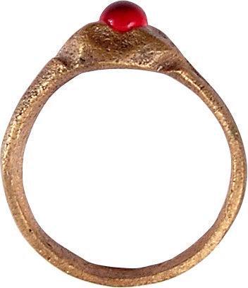 MEDIEVAL EUROPEAN WOMAN'S RING, SIZE 7 1/2 (1 of 4)