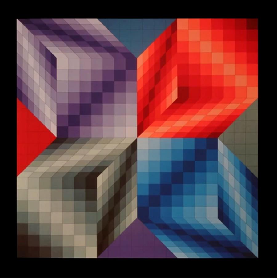 Victor Vasarely: 1972 Victor Vasarely Progression 3-3 (1 of 1)
