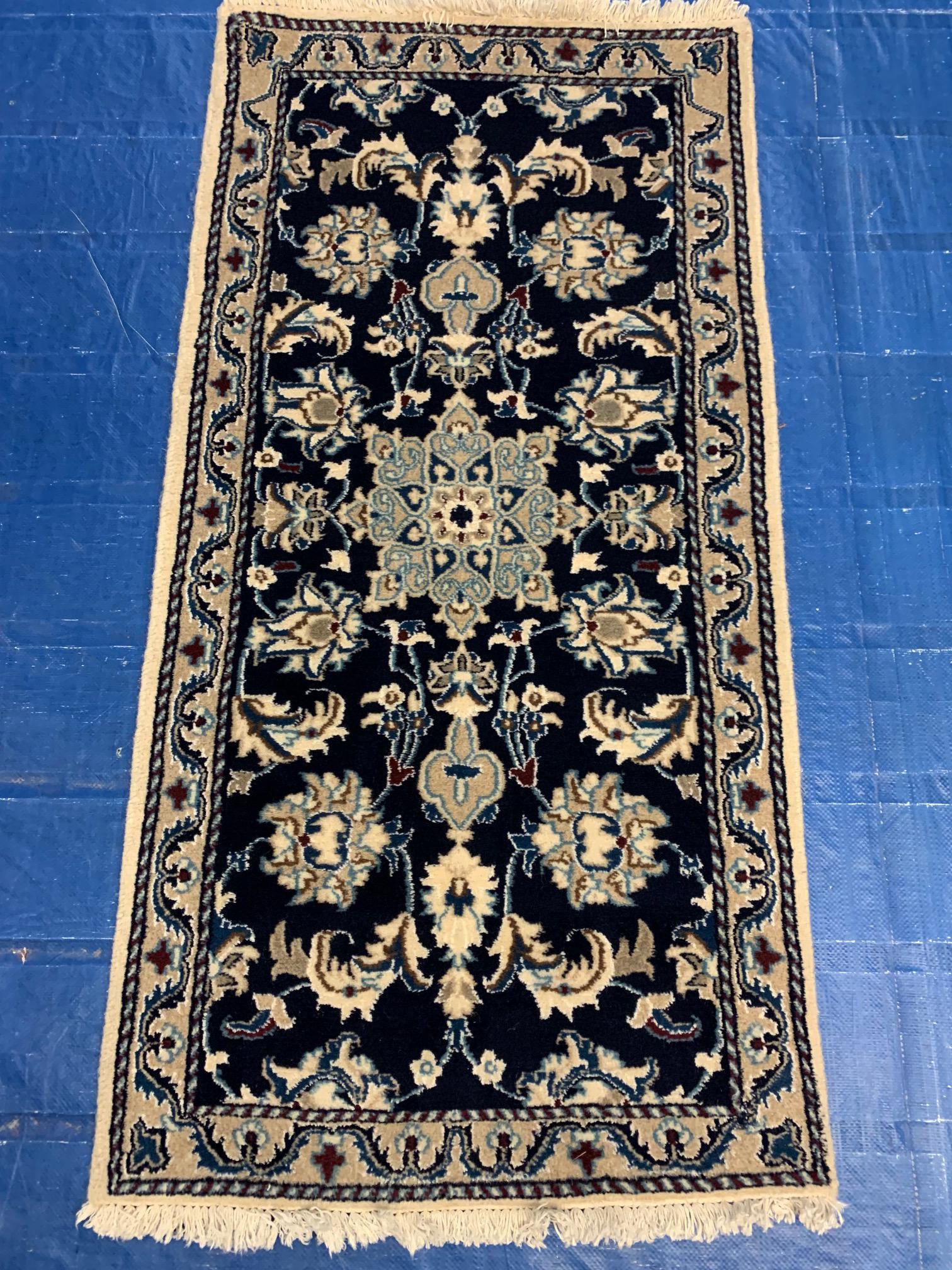 Hand Knotted Persian Nain Rug 4.2x2.2 ft (1 of 9)