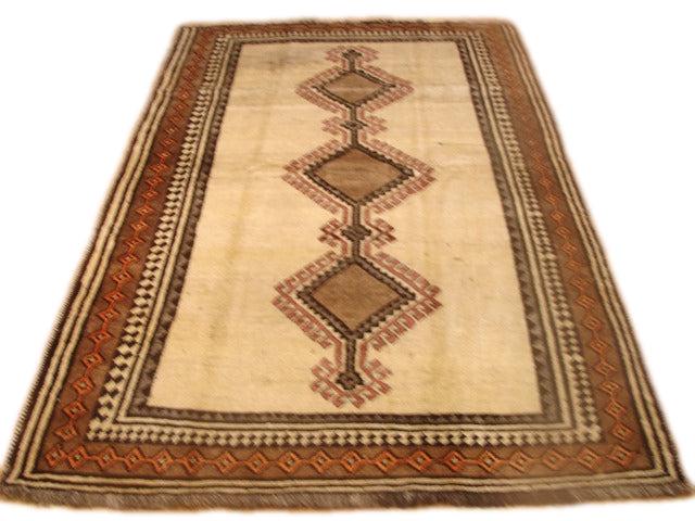 4' x 7' Ivory Persian Shiraz Rug 12206 (1 of 5)