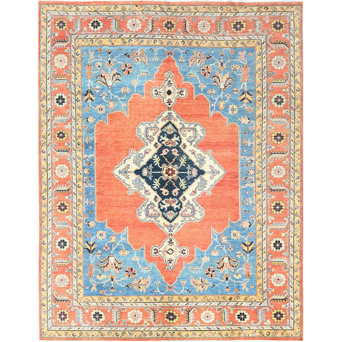 Imperial Red, Afghan Peshawar Heriz Wool Hand Knotted Oriental Rug (1 of 12)