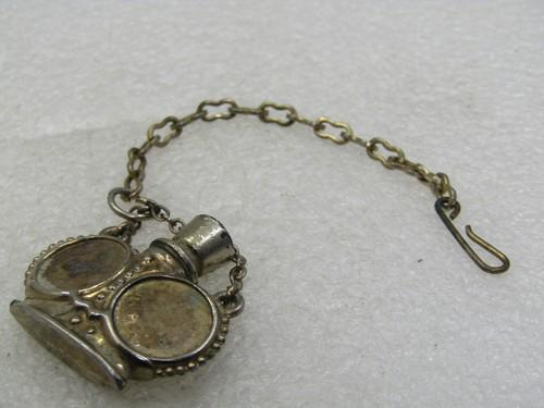 Victorian Poison/Perfume Bottle on Chain with Hook (1 of 5)