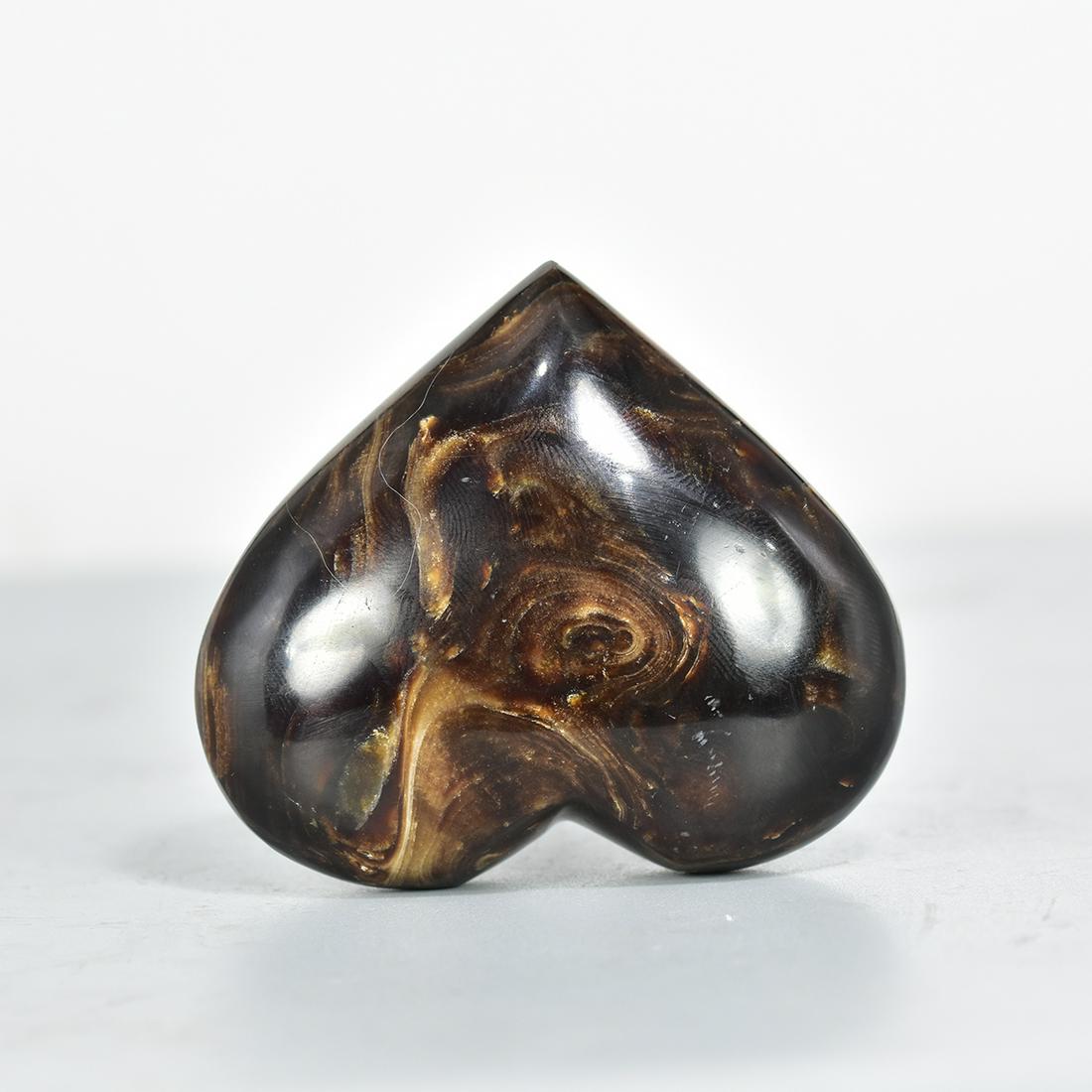 132 Gram Beautiful Chocolate Calcite Heart (1 of 4)