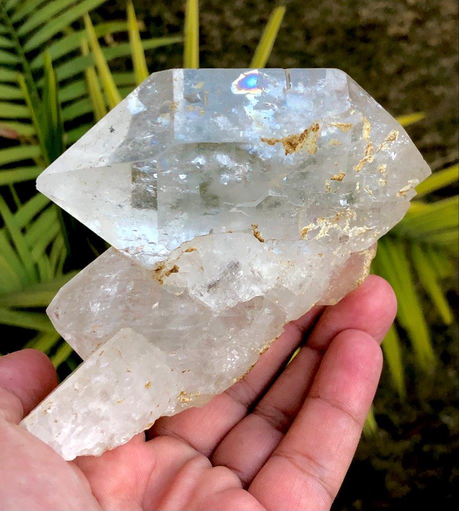 Horizontal Quartz Formation With Rainbow - 464 Grams - 99X84X61 mm (1 of 4)