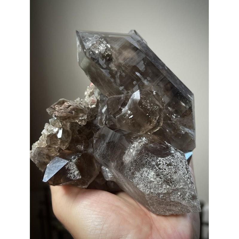 Smoky quartz large crystal cluster specimen gemstone (1 of 6)