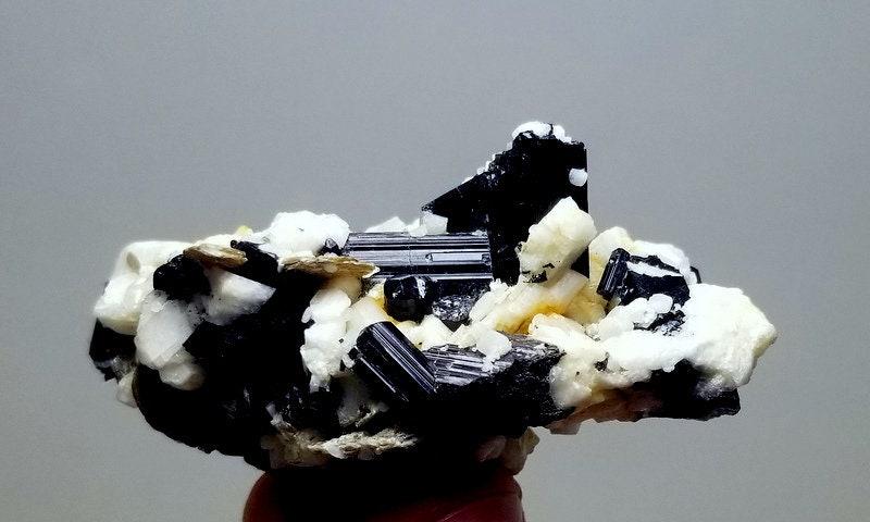 38 Grams Very Beautiful natural Black Tourmaline Crystals With Fledsapar Specimen From Skardu: Description 38 Grams Very Beautiful natural Black Tourmaline Crystals With Fledsapar Specimen From Skardu pakistan size 34mm 29mm 58mm weight 38 Grams Reserve: $35.00 Shipping: Domestic: Flat-rate o