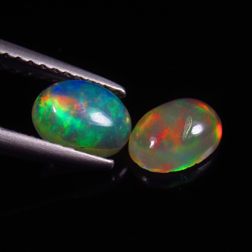 Natural Multicolor Opal Pair - 1.17 Ct (1 of 2)