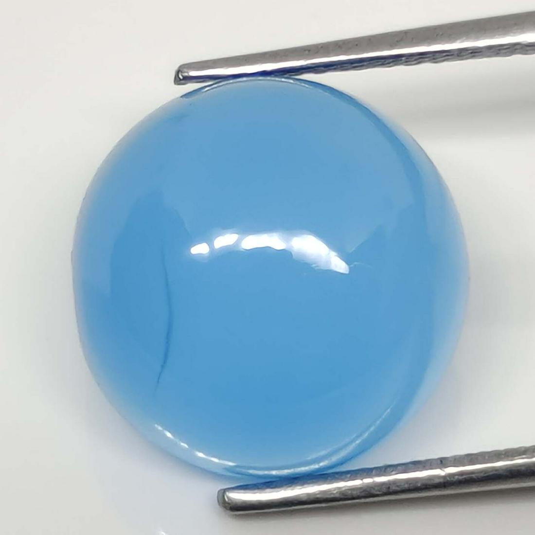 6.30 ct Natural Blue Chalcedony: No Reserve! Title: 6.30 ct Natural Blue Chalcedony Additional Information: Gemstones: Chalcedony Carat Weights: 6.30 ct Size/Dimensions: 11 X 11 mm Materials & Techniques: Chalcedony Shipping: Domesti