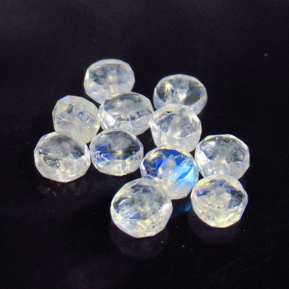 4.82 Ctw Natural 11 Drilled Blue Moonstone Round Beads: No Reserve! Title: 4.82 Ctw Natural 11 Drilled Blue Moonstone Round Beads Stone Clarity: Semi-Transparent Gemstones: Natural Moonstone Beads Carat Weights: 4.82 Size/Dimensions: 3.90 - 5.00 mm / 11 P'