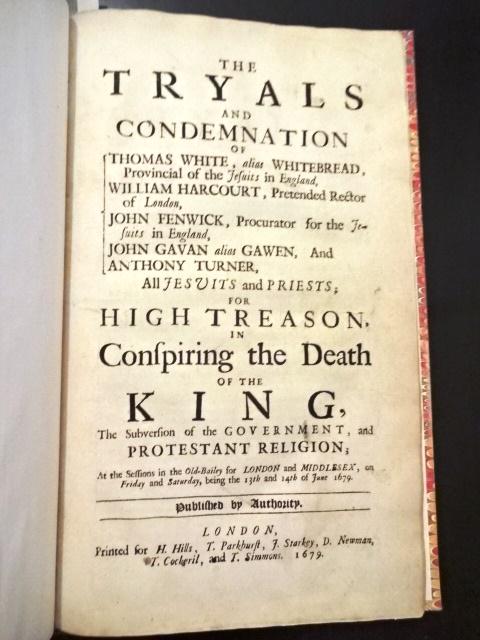 1678 Tryals Jesuit Priests Others High Treason (1 of 4)