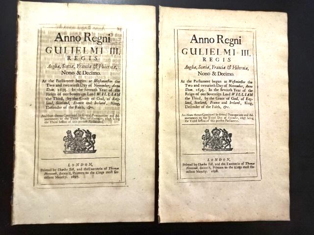 1697 English Acts Finance Annuites (1 of 3)