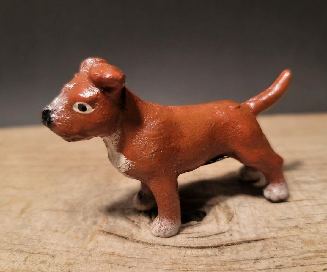 Miniature Cast Iron Pit bull Terrier Dog Figure (1 of 12)