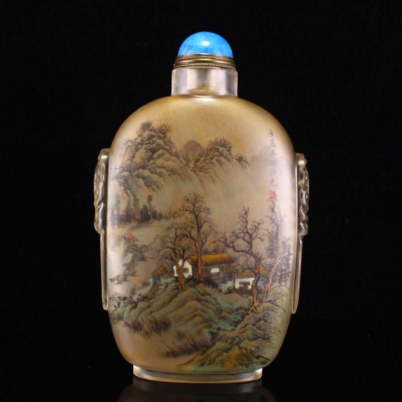 Chinese Peking Glass Inside Painting Snuff Bottle (1 of 8)