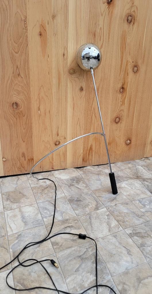 Mid Century Modern Robert Sonneman Orbital Wall Mounted Lamp: Vintage from the 1960s Materials: Metal Width: 34 inches Height: 14 inches Depth: 38 inches Description Mid Century Modern Robert Sonneman Orbital Wall Mounted Lamp Circa 1970 H 14" W 34" D 38