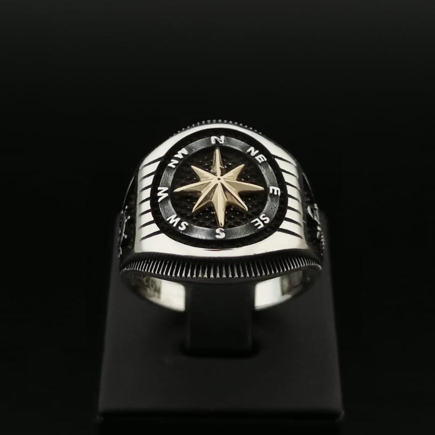 925 Silver Compass Ring (1 of 7)