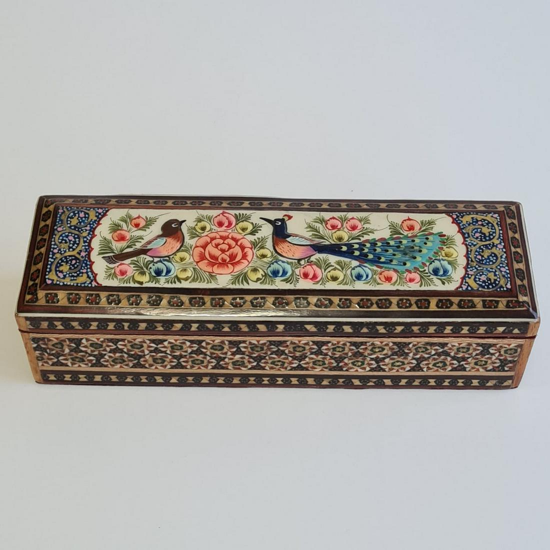 Vintage Khatam Kari Wooden Box,Handmade Box,Handcrafted Inlaid Wooden Khatam Box,Jewellery Box (1 of 8)