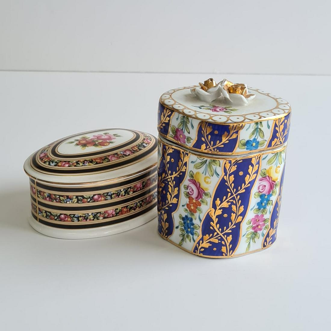 2 Vintage England Porcelain Trinket Boxes,Marked (1 of 9)