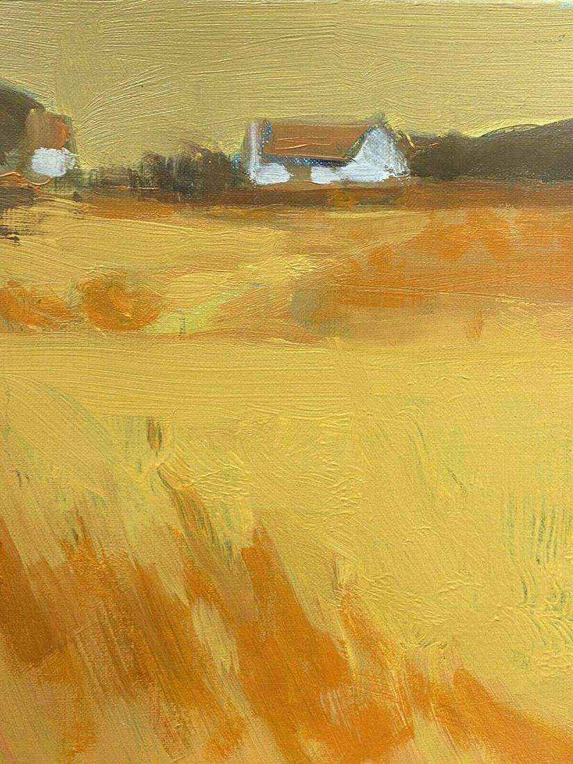 R.Leroy: RENE LEROY - FRENCH CONTEMPORARY MODERNIST PAINTING - WARM LANDSCAPE AT DUSK (1 of 4)