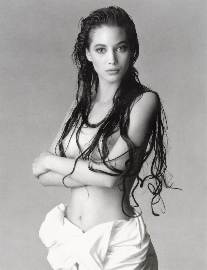 PATRICK DEMARCHELIER - Christy, New York, 1986: Artist: Patrick Demarchelier Title: Christy, New York, 1986 Medium: Photo Litho, 2000, Italy Dimensions: 10.65x13.9" Description: Heat Wax Mounted on 14x18" Conservation Board Artist Bio: Patrick Dema