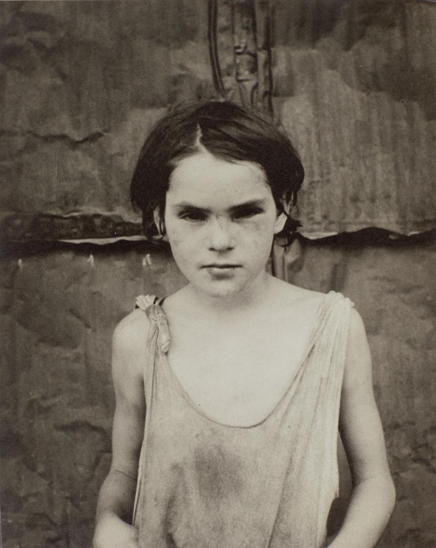 DOROTHEA LANGE - Damaged Child, Oklahoma, 1936: Artist: Dorothea Lange Title: The Damage Is Already Done, Shacktown, Elm Grove, Oklahoma, 1936 Medium: Photo Litho, 2016, Belgium Dimensions: 6.95x8.75" Description: Heat Wax Mounted on 8.5x11" Conser
