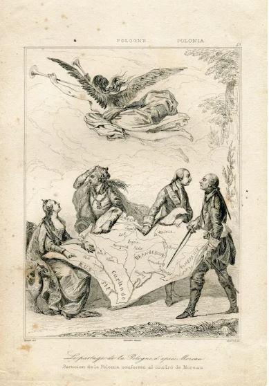 Partitions of Poland - 1800s print after Moreau (1 of 3)
