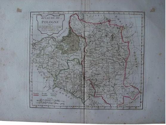 Antique map of Poland. Robert de Vaugondy (1772, 1793, 1795) (1 of 5)